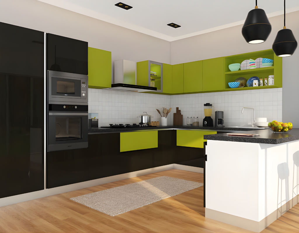 Kitchen With Decent Color Combination