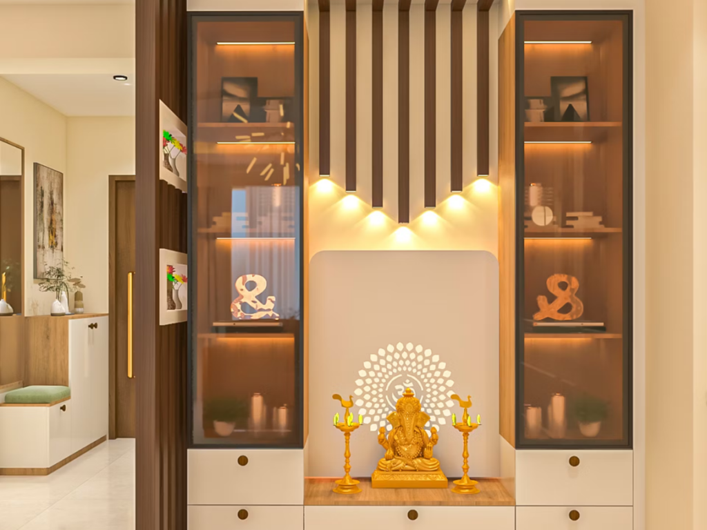 Classic Interior With Pooja Room